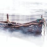 empty brown boat on body of water